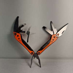 Cabela's Orange and Black Multi-Tool Pliers with Knife & Saw